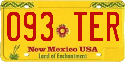NM license plate 093TER