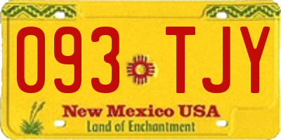 NM license plate 093TJY