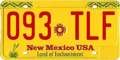 NM license plate 093TLF