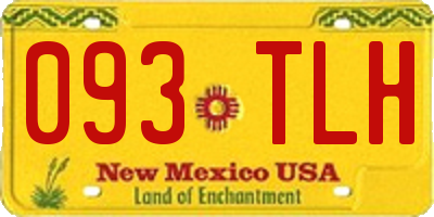NM license plate 093TLH