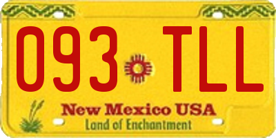 NM license plate 093TLL