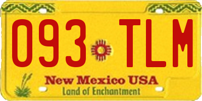 NM license plate 093TLM