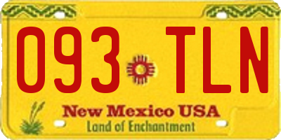 NM license plate 093TLN
