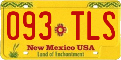 NM license plate 093TLS