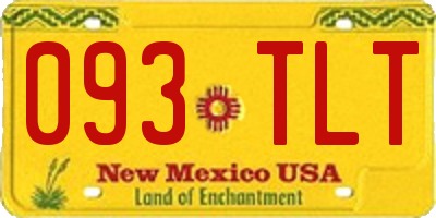 NM license plate 093TLT
