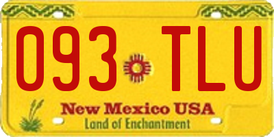 NM license plate 093TLU