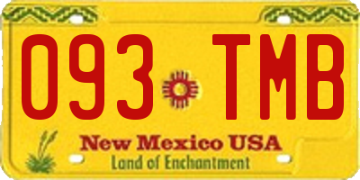 NM license plate 093TMB