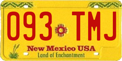 NM license plate 093TMJ