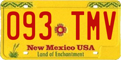 NM license plate 093TMV