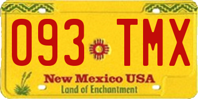 NM license plate 093TMX