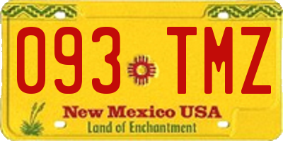 NM license plate 093TMZ