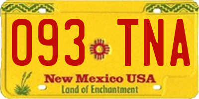 NM license plate 093TNA