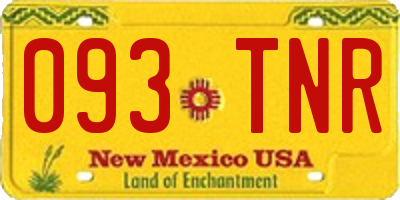 NM license plate 093TNR