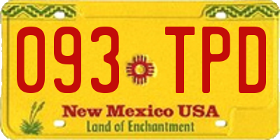 NM license plate 093TPD