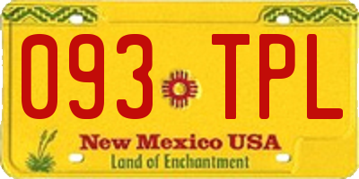 NM license plate 093TPL