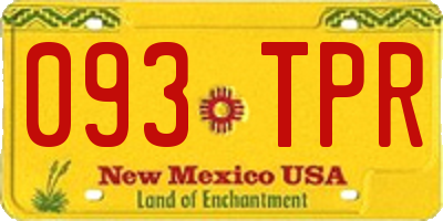 NM license plate 093TPR
