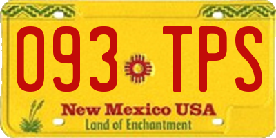 NM license plate 093TPS