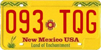 NM license plate 093TQG