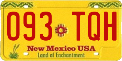 NM license plate 093TQH