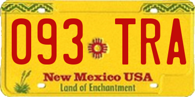 NM license plate 093TRA