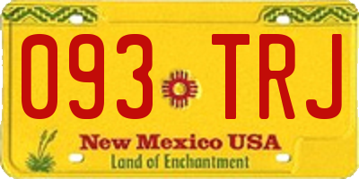 NM license plate 093TRJ