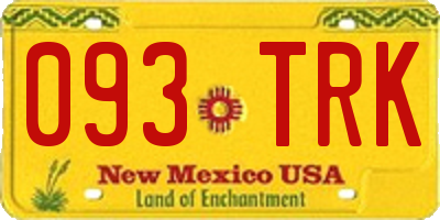 NM license plate 093TRK