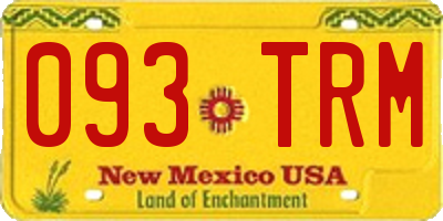 NM license plate 093TRM