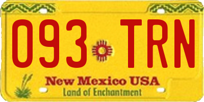 NM license plate 093TRN