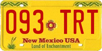 NM license plate 093TRT