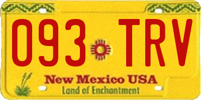 NM license plate 093TRV