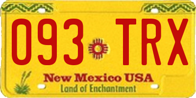NM license plate 093TRX