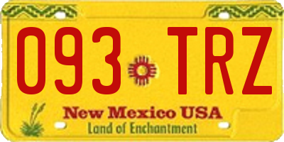 NM license plate 093TRZ