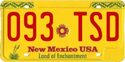 NM license plate 093TSD