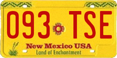 NM license plate 093TSE