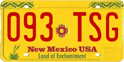 NM license plate 093TSG