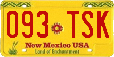 NM license plate 093TSK