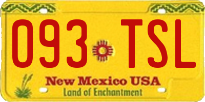 NM license plate 093TSL