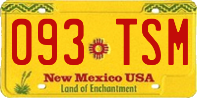 NM license plate 093TSM