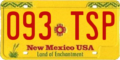 NM license plate 093TSP