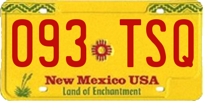 NM license plate 093TSQ