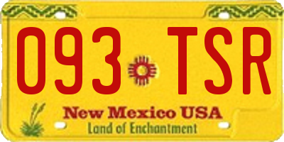 NM license plate 093TSR