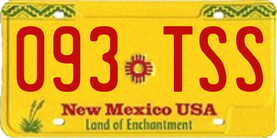 NM license plate 093TSS