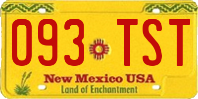 NM license plate 093TST