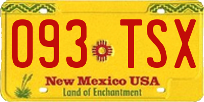 NM license plate 093TSX