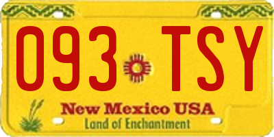 NM license plate 093TSY