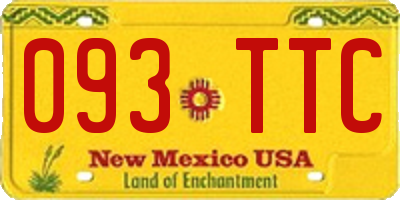 NM license plate 093TTC