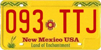 NM license plate 093TTJ