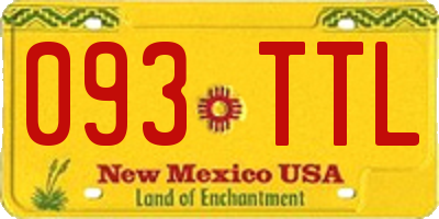 NM license plate 093TTL