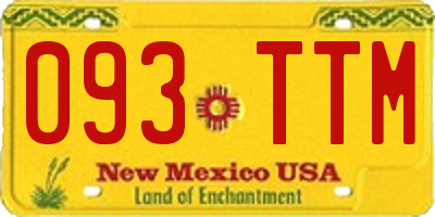 NM license plate 093TTM