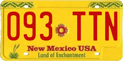 NM license plate 093TTN